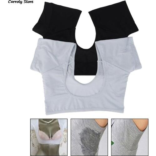1 Pc Washable Underarm Armpit Sweat Pads Perfume Absorbing T-shirt Shape Sweat Pads Reusable
