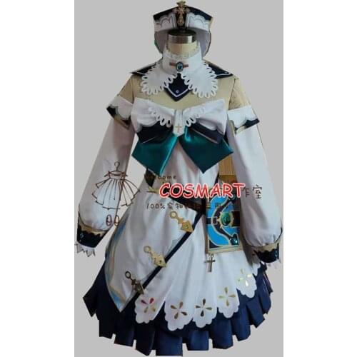 [Customize]Anime Genshin Impact Barbara Game Suit Lovely Dress Gorgeous Uniform Cosplay Costume Halloween Party Outfit For Women