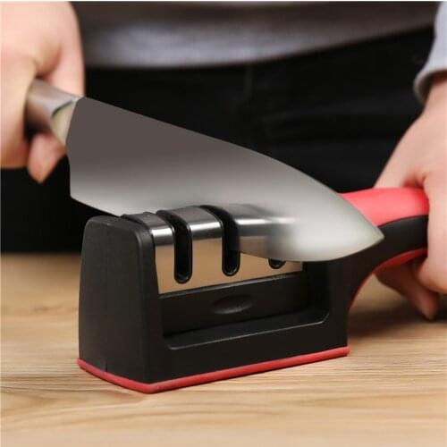 Knife Sharpener 3 Stages knife nozhetochka sharpening Non-Slip Quick Sharpener Grinder Kitchen Silicone Rubber