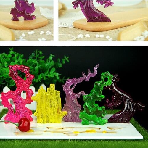 Wholesale,free shipping,Base bracket Wave Coral rockery fence mould saltern disc Silicone Mold ice cube tray baking tools