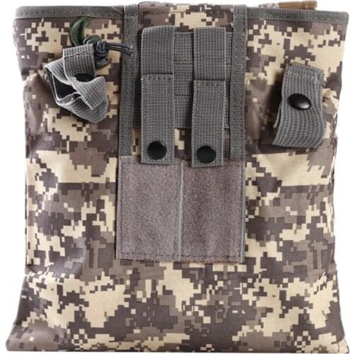 Outdoor Tactical Camouflage Accessory Foldable Hunting Large Size Bag Nylon Waist Storage Kettle Recycle Bag For Army Equipment