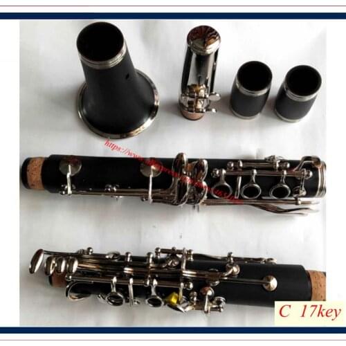 Excellent New C Key Clarinet Ebonite Good Material and Sound with High-grade canvas backpack