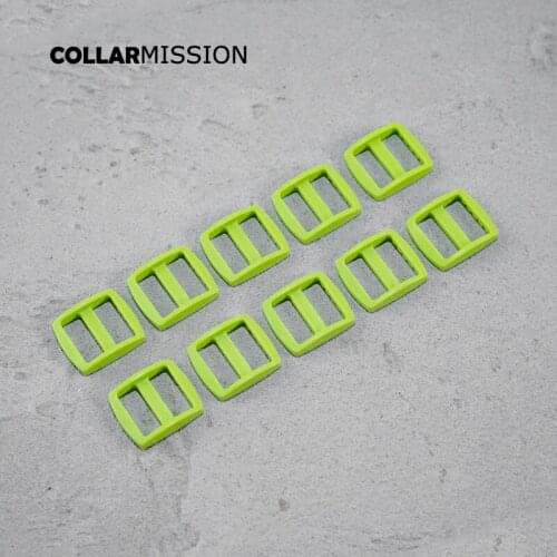 Retailing high quality plastic slider Tri-Glid for dog collar harness backpack strap accessory 20mm light green RZK20SJ08
