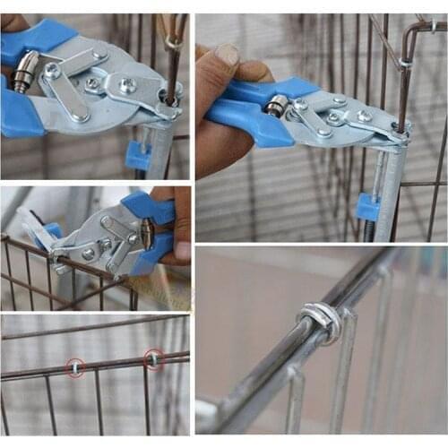 Hog Ring Plier Tool and 1800pcs M Clips Staples Chicken Mesh Cage Wire Fencing Caged clamp Poultry supplies