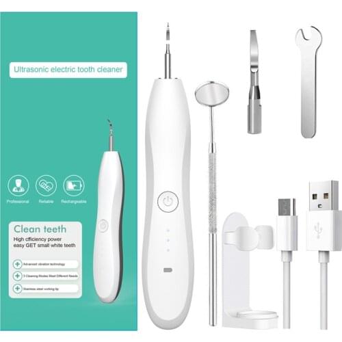 Portable Ultrasonic Dental Calculus Scaler Oral Tooth Cleaner Tartar Remover Plaque Stains Removal Teeth Whitening