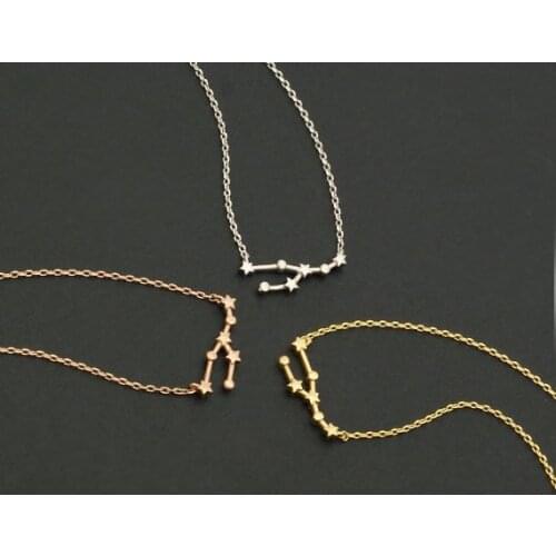 Simple Necklace Taurus Zodiac Sign Astrology Necklace Constellation Star Necklaces for Women Gift