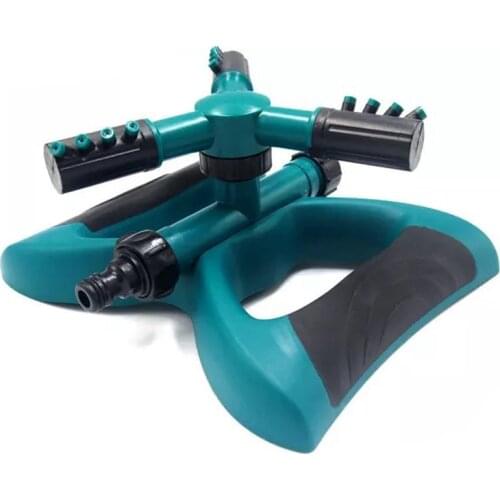 Sprinkler Large 3-Prong 360-Degree Rotating Tandem Sprinkler Head Garden Lawn Sprinkler Irrigation Bridge Maintenance TN88