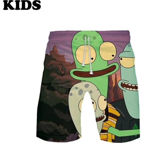 2 to 14 years old Kids shorts Men Casual Shorts Anime Summer Beach Shorts Korvo Terry Mange Solar Opposites Clothes Oversized