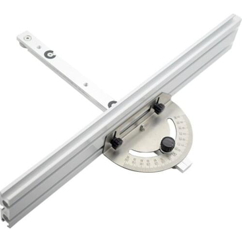 Woodworking Table Saw Angle Ruler Miter Gauge Guide W/ 415mm Fence Carpenter Push Band Saw Inverted Adjustable Angle Gauge