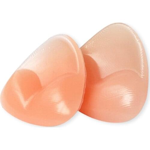 1 Pair Weomen Inserts Silicone Pads Triangle Shape Bra Padding Push Up Gel Pad Female Breast Pads Enhancer Invisible Gel Bras