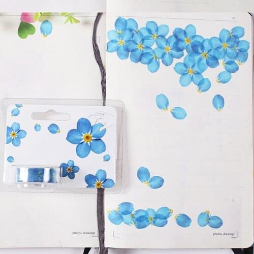 200 Petals/ roll creative flower petal washi tape, masking tape stickers s, DIY dairy, journal, scrapbooking bottle journal