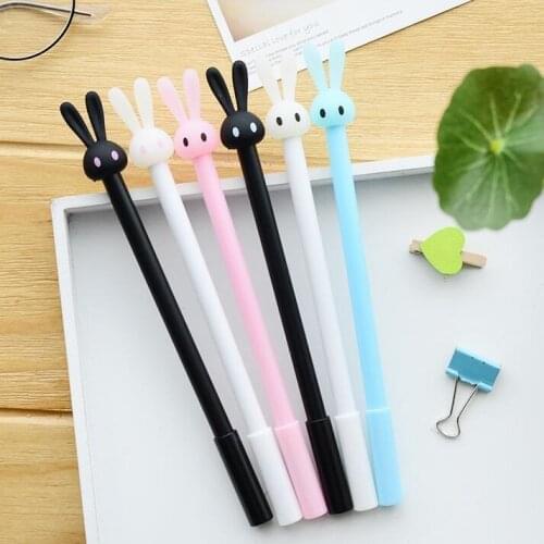 48pcs/lot Interesting Long eared rabbit image Gel Pen Stationery wholesale