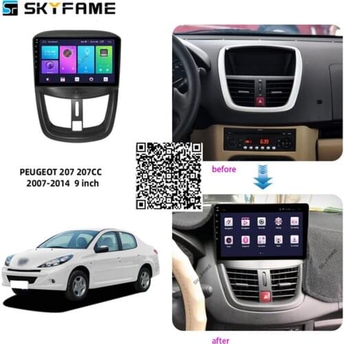 SKYFAME Car Accessories Radio Stereo For Peugeot 207 2006-2014 Android Multimedia System DSP GPS Navigation Player