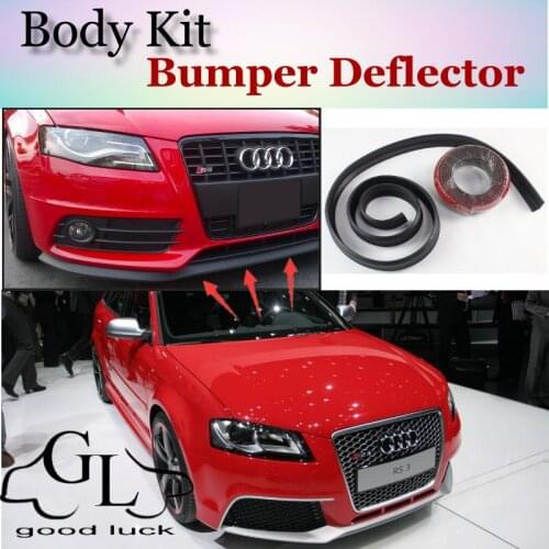 Bumper Lip Lips For Audi A3 S3 RS3 1996~2015 / Car Lip Shop Spoiler For Car Tuning / Scratch Proof Adhesive Body Kit + Strip