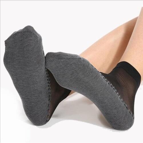 Free Shipping New Velvet Silk Womens Socks Cotton Bottom Soft Non Slip Sole Massage Wicking Slip-resistant Autumn Sock