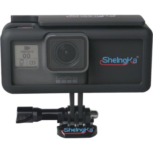 Side external battery pack mobile power supply with frame protection housing for GoPro Hero5/6/7 black Type-C camera accessories