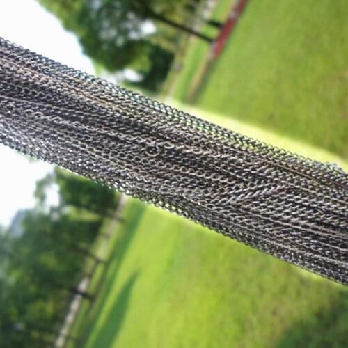 50pcs Black Plated chain finding 46cm,2mm