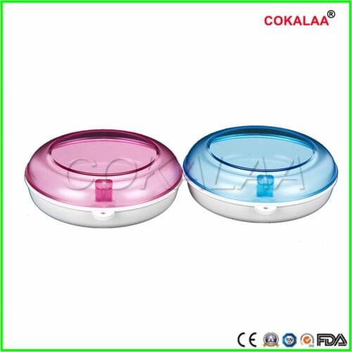 Good quality 2pc Plastic Denture Box Denture Case Dental False Teeth Cleaning Box Denture Bath Container Retainer Denture Holder