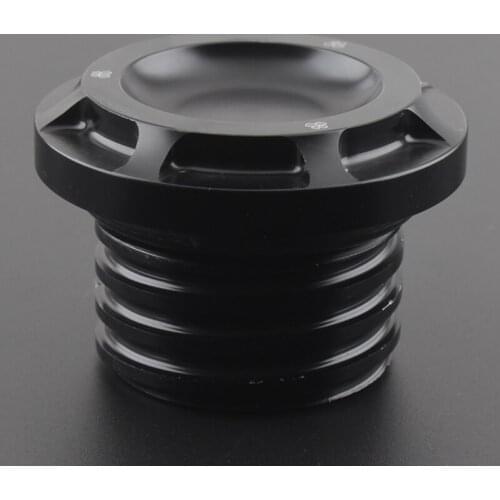 Motor Black Aluminum Right-hand Thread Fuel Gas Tank Vented Decorative Oil Cap for Harley Dyna Touring Sportster XL 1200 883 X48