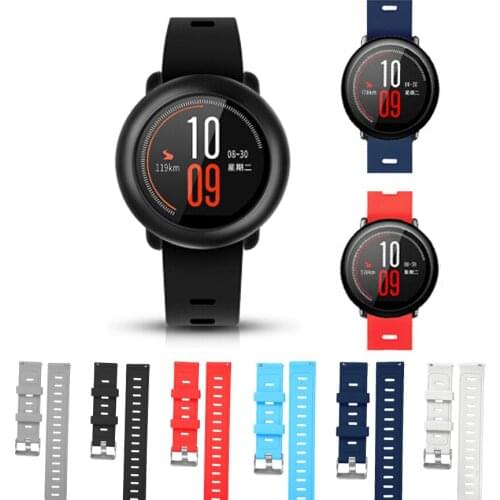 For Huami Amazfit Pace Pure Color Replacement wristband,for Amazfit Stratos 2S Smart Strap 22mm Band Accessories