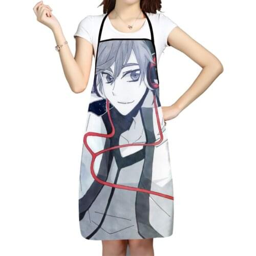 Anime Boy Pattern Anti-Fouling Kitchen Aprons For Men Women Household Cleaning Cooking Baking Waist Bib 68x95cm 50x75cm