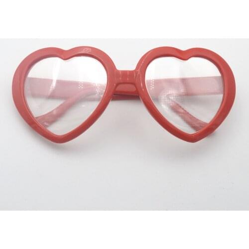 Red Heart Holographic Lenses Diffraction glasses for party,Music Festival