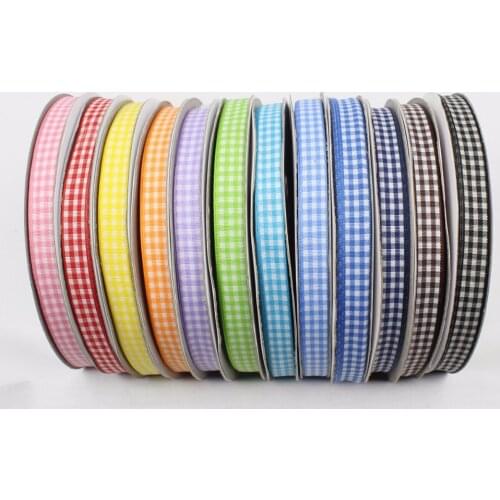 GZ10MM , Cotton plaid ribbon 10mm , 50 yards , DIY handmade materials , Clothing accessories accessories headdress
