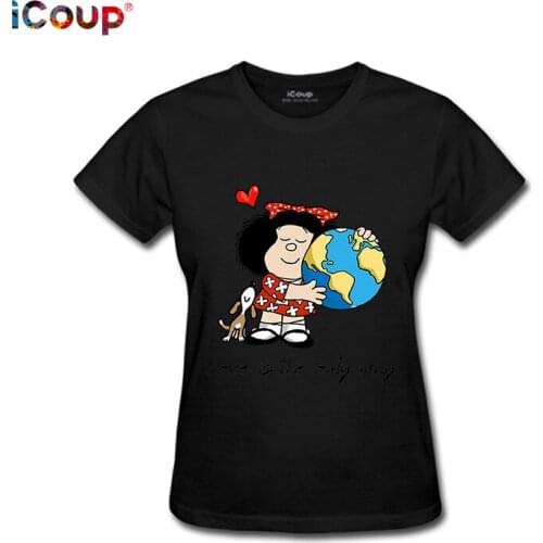 ICoup Womens Mafalda World Caricature Series T-Shirt Gift For Children