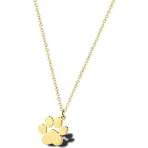 RIR Dainty Paw Print Necklace Tiny Pawprint Cat Dog Lovers Jewelry Pet Memorial Necklaces Puppy Animal Lover Pendant