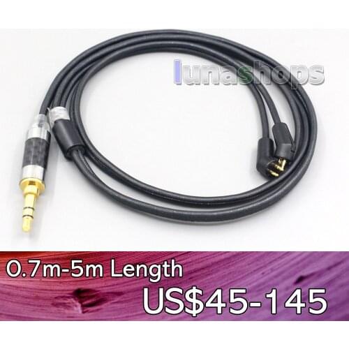 LN007113 2.5mm 4.4mm XLR 3.5mm Black 99% Pure PCOCC Earphone Cable For Etymotic ER4B ER4PT ER4S ER6I ER4 2pin