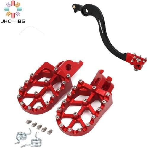 For Honda CRF250R 04-20 CRF450R 05-20 CRF450RX 17-20 CRF250RX 19-20 Motorcycle CNC Footrest Footpeg Foot Pegs Brake Pedal Set