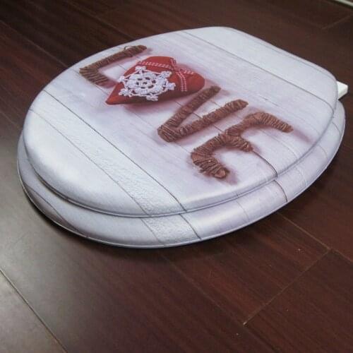 Toilet lid L0VE pattern soft toilet seat warm high quality toilet seat cover set sponge fashion 17" toilet seat