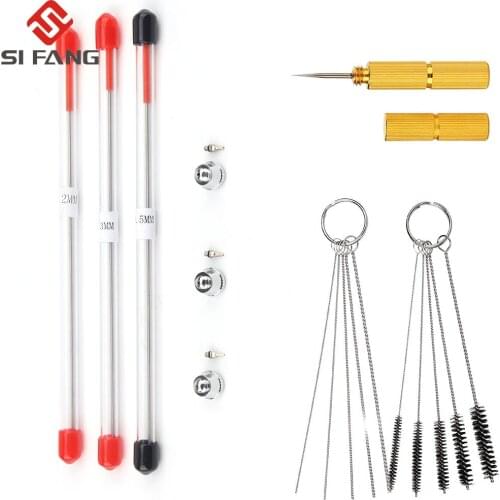 Airbrush Spray Gun Nozzle Cleaning Repair Tool Kit Needle & Brush Set For Air Brush Portable Repair Tools