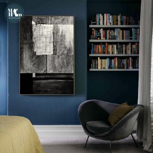 Nordic Abstract geometry figures wall art Canvas Painting Prints Posters Black white art Pictures for Living Room Morden Decor