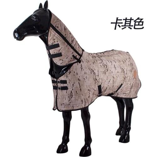 New Camouflage Winter One-piece Thickened Scarf Detachable Waterproof Comfortable And Breathable Training Horse Rugs