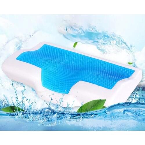 1 Pcs Memory Foam Pillow Summer Ice-cool Anti-snore Neck Rest Sleep Pillows Gel Pillow Core+Pillowcover For Home Beddings