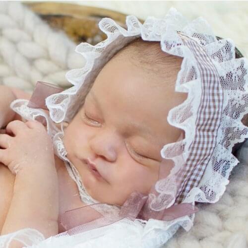 New Headwrap Plaid Headbands Lace Headwear Girls Hairband Bowknot Head Band Infant Newborn Photography Props Adjustable Size