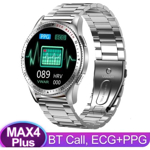 ECG + PPG Smart Watch Men Wireless Charging Bluetooth Call Music Player Waterproof Password Smartwatch for Huawei Xiaomi Apple