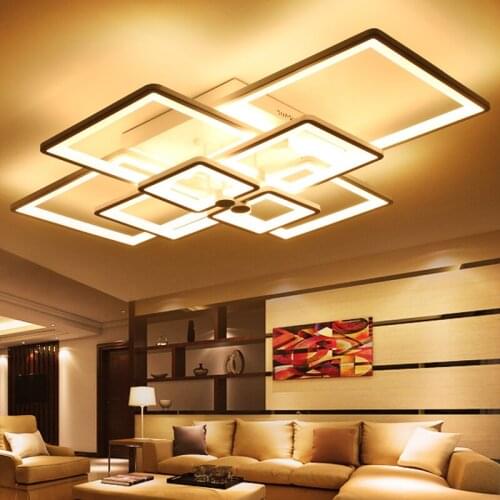 Modern Square Led ceiling light luminaire Living room Dining Room decor dimming Slilica ceiling lamp bedroom lighting fixture