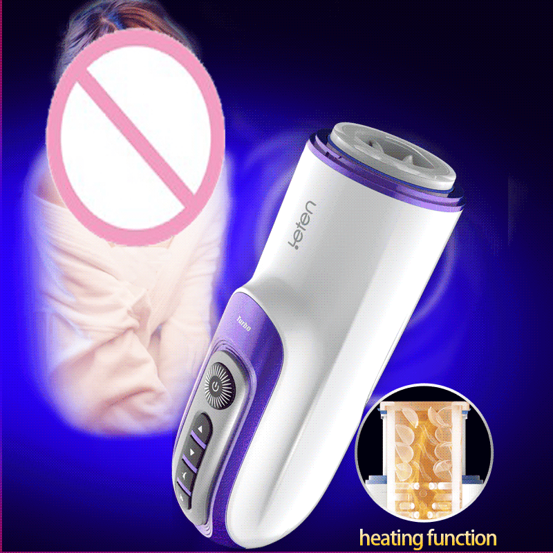 Vibrating Automatic Male Masturbator Penis Vibrator Penis Delay Trainer Heating Telescopic Real Pussy Licking Sex Toys for Men