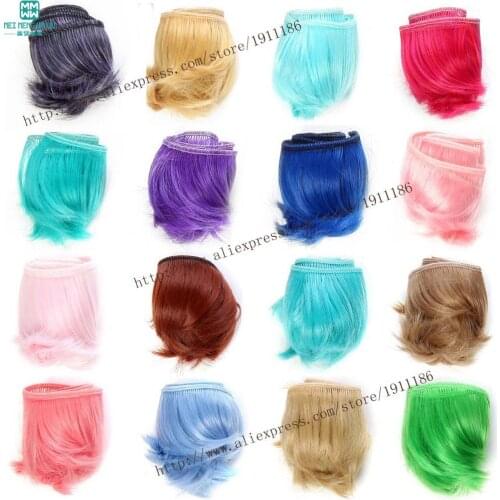 1 piece 5cm x 100cm curly doll wigs hair for doll 1/3 1/4 1/6 BJD SD diy brunette blonde coffee Multi-color