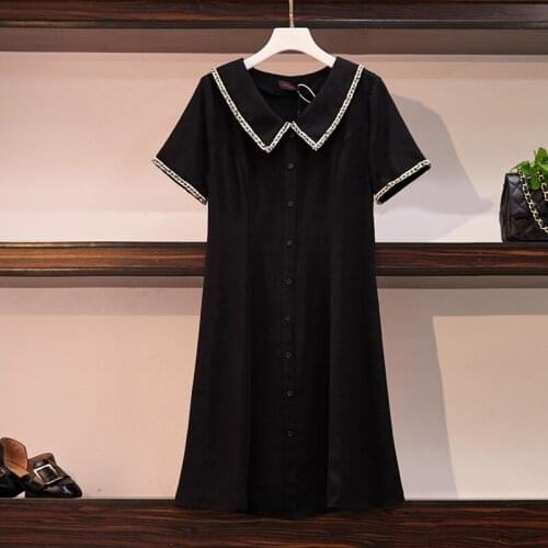 Plus Size Women vintage Dress Summer 2021 Fashion Striped V-neck daisy embroidery Short Sleeve Loose Casual A-Line Dresses 5XL