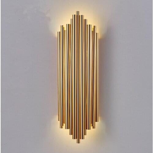 Gold metal wall lamp living room decorative wall lamp body art bedroom LED lamp