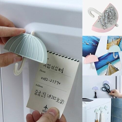 Umbrella Storage Hook Fridge Magnet Nordic Strong Wall Sticker Home Decoration Accessories Bathroom Kitchen Refrigerator Hook
