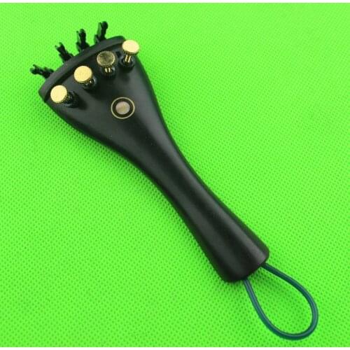 1pc Ebony 4/4 Violin Tailpiece fixed tuners Tail Gut.violin accessories