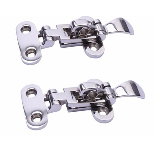 2Pcs Marine Boat Stainless Steel 316 Locker Hatch Adjustable Latch Clamp-4 3/8"