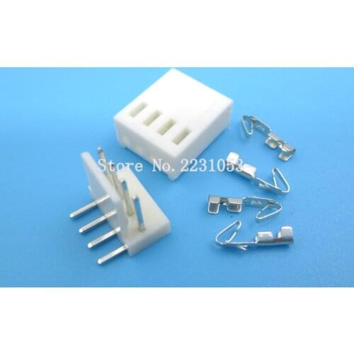 20 Sets KF2510 KF2510-4AW KF2510-4P Connector Right Angle Pin Header 2.54mm 4pin