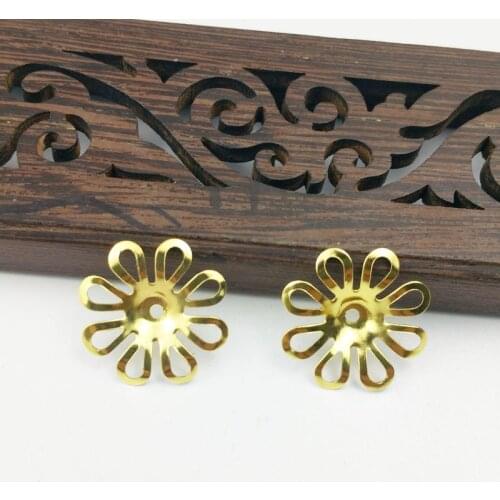 50pcs 18mm Filigree flower Wraps Metal Charms For Embellishment Scrapbook DIY Jewelry Metal Craft Jewelry Accessories