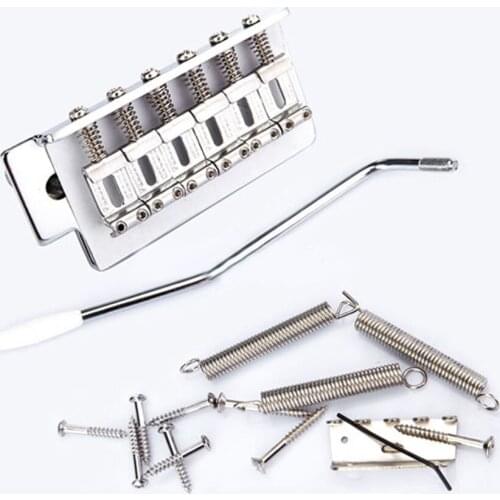 Chrome 6 String Vintage Saddle Guitar kahler Tremolo Bridge Sistema de Ponte Com Whammy Bar Guitarra
