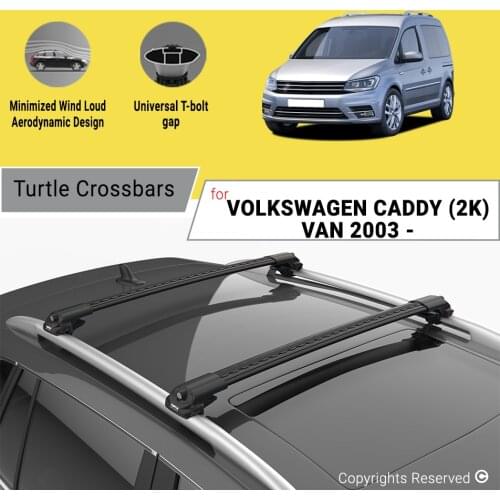 BARS FOR VOLKSWAGEN(VW) CADDY 2003 ON ALUMINUM ALLOY SIDEBARS CAR ROOF RACK LUGGAGE CARRIER CROSSBAR